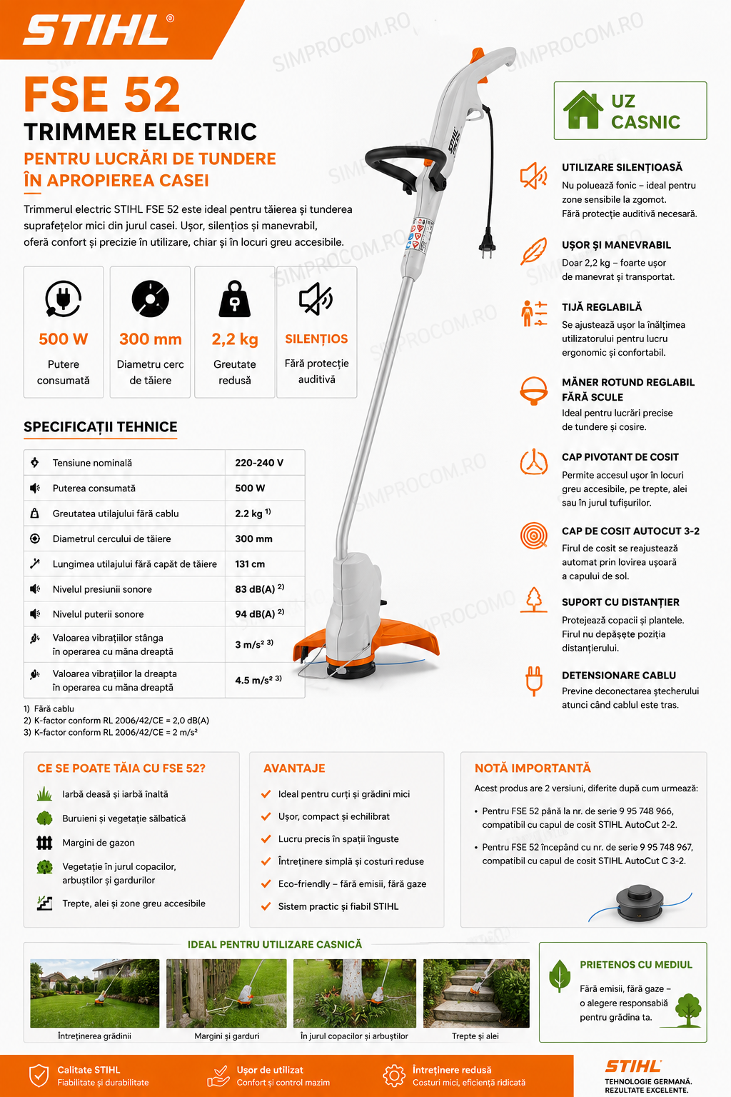 MOTOCOASA STIHL FSE 52 MOTOCOASA STIHL FSE 52