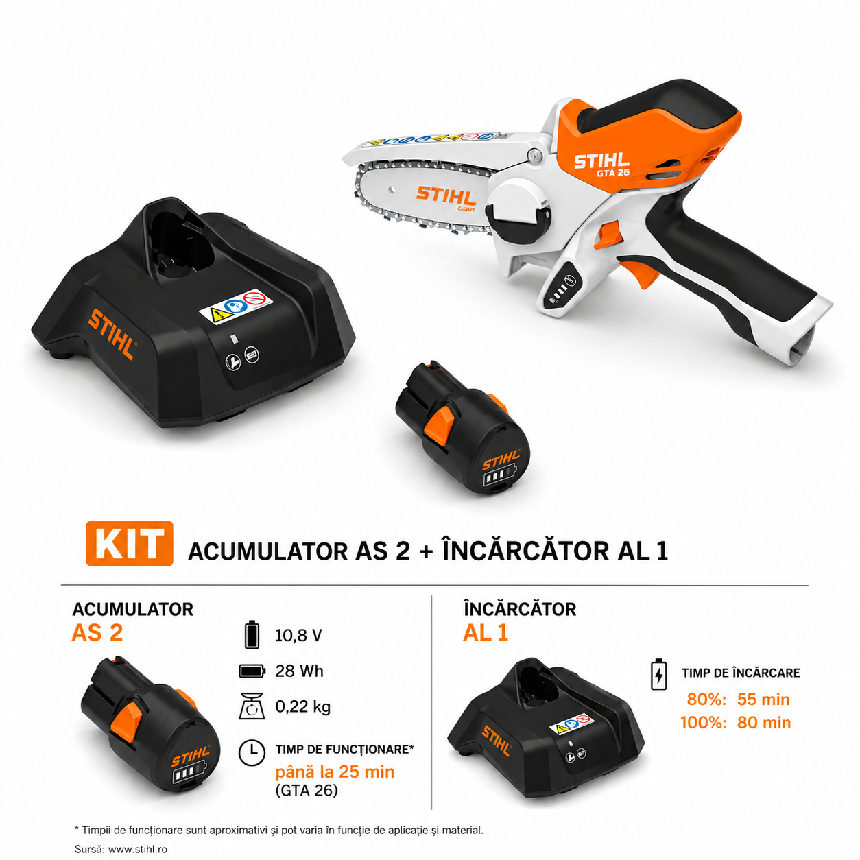Ferastrau STIHL GTA 26 KIT