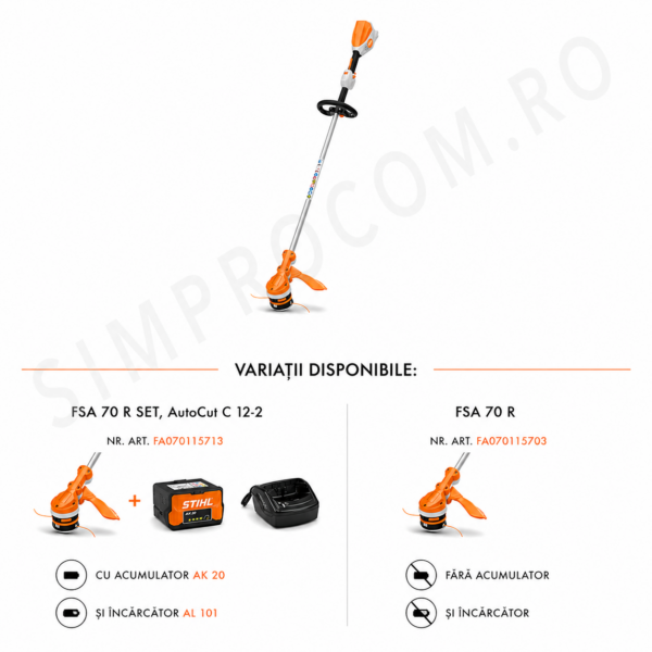 Motocoasa STIHL FSA 70 Sistem AK