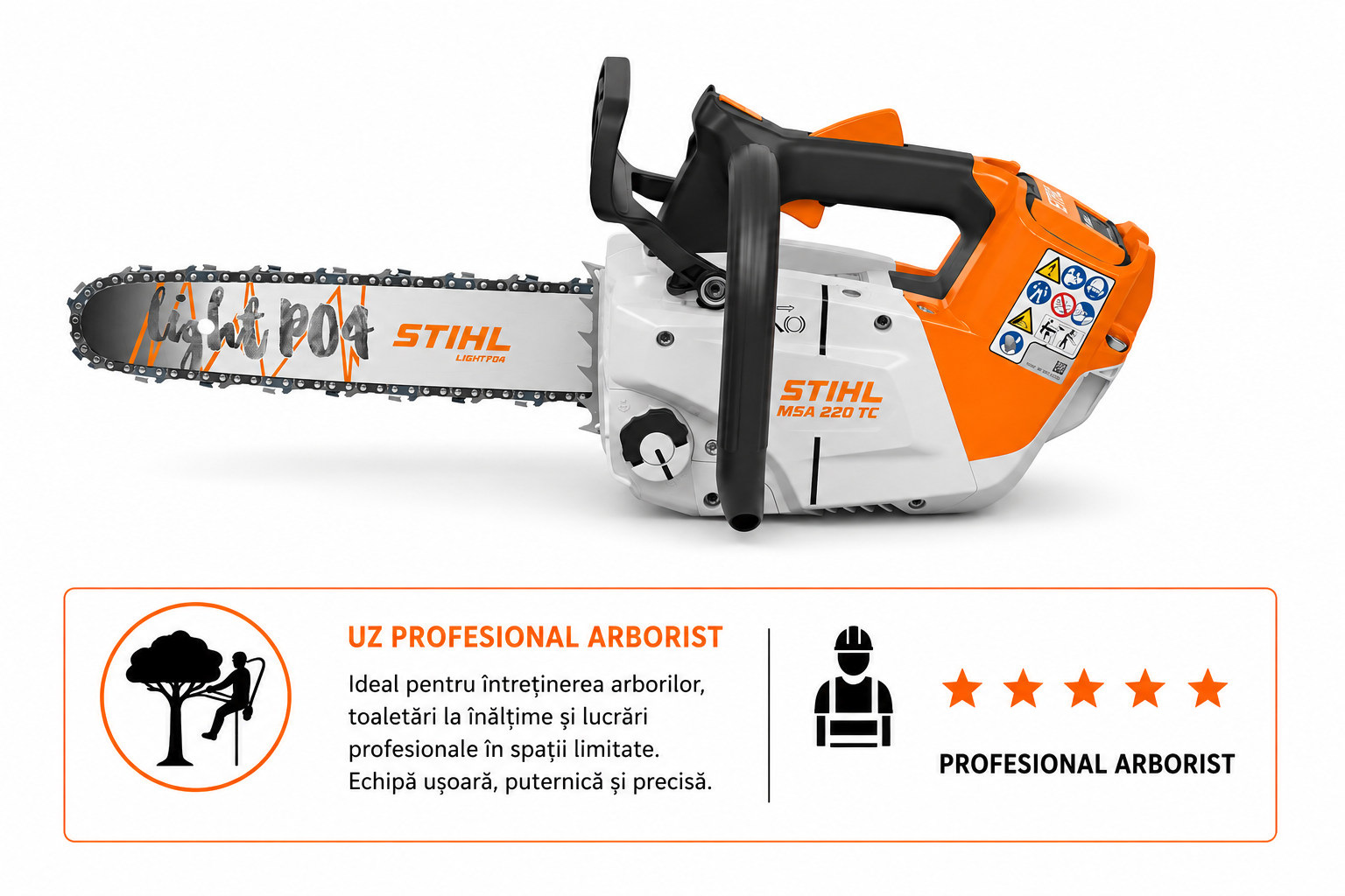 STIHL MS 220 TC Motoferăstrău STIHL MSA 220 TC-O STIHL MS 220 TC