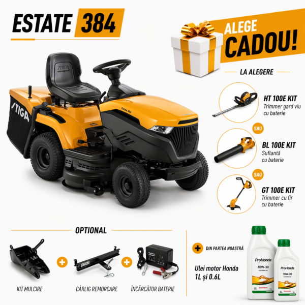 Tractoras de gazon cu colector STIGA ESTATE 384
