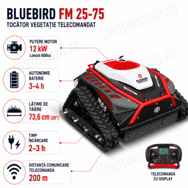 Tocator vegetatie Bluebird FM 25-75